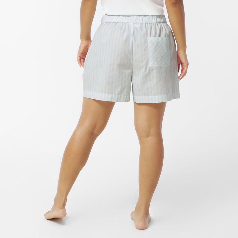 Stitch Women's Woven Boxer Shorts, Blue Light, hi-res