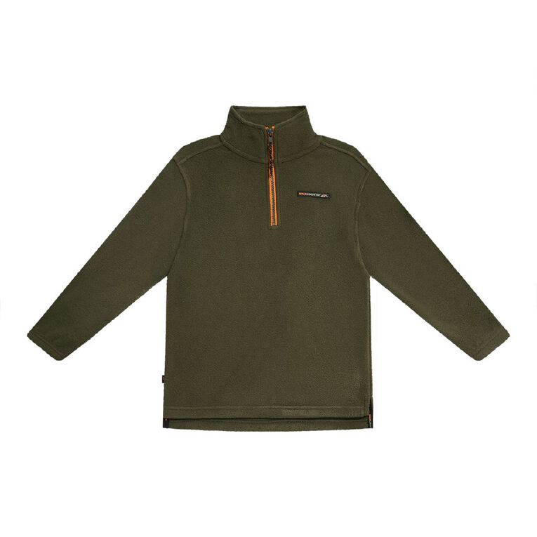 Back Country Kids' Fleece 1/4 Zip Sweatshirt, Green Dark, hi-res