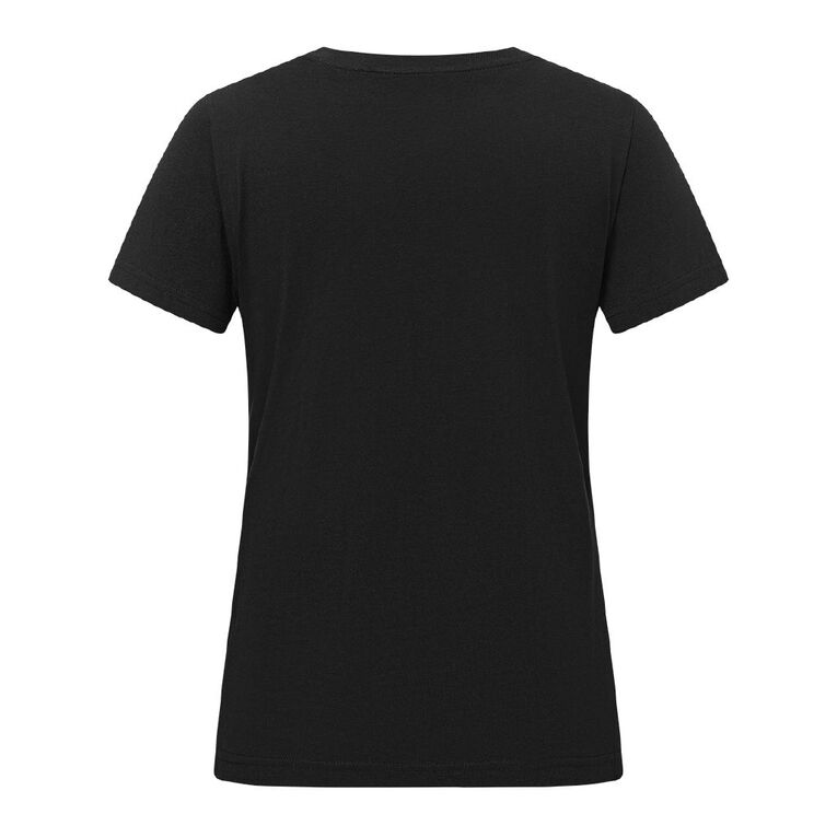 H&H Women's Essential Short Sleeve Crew Neck Tee, Black, hi-res