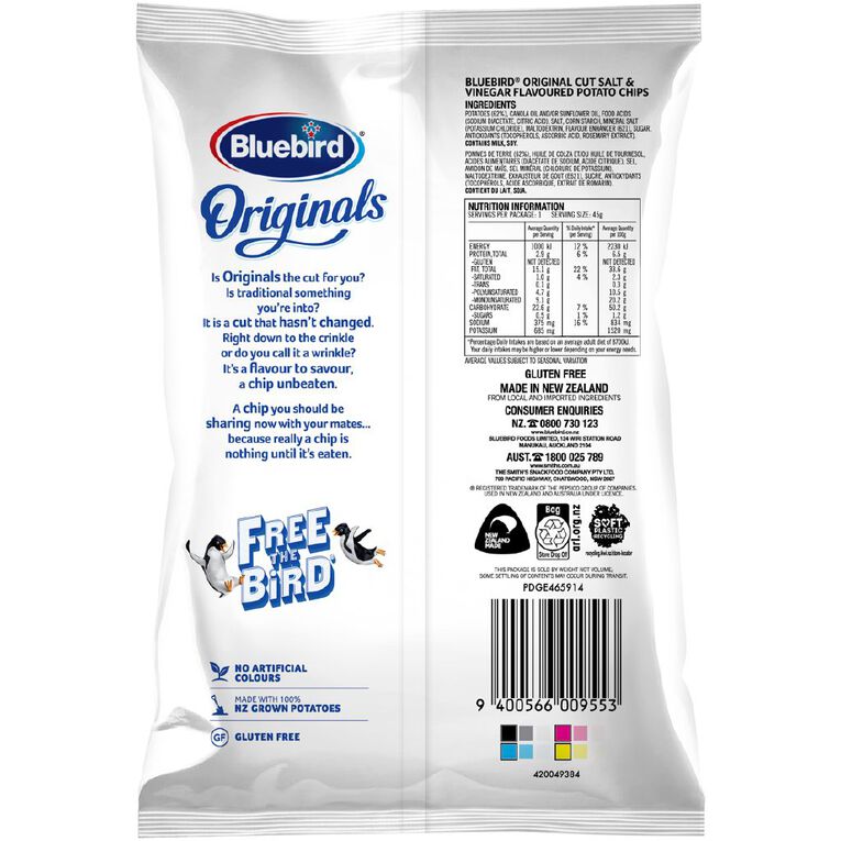 Bluebird Originals Salt & Vinegar 45g, , hi-res