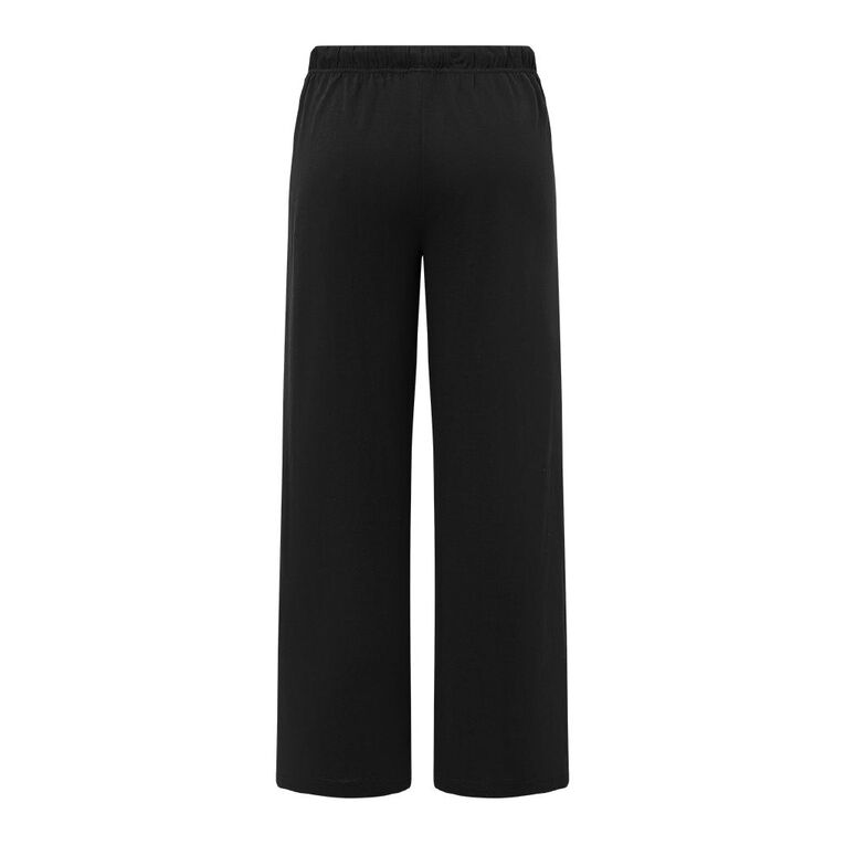 H&H Women's Knitted Pyjama Pants, Black, hi-res