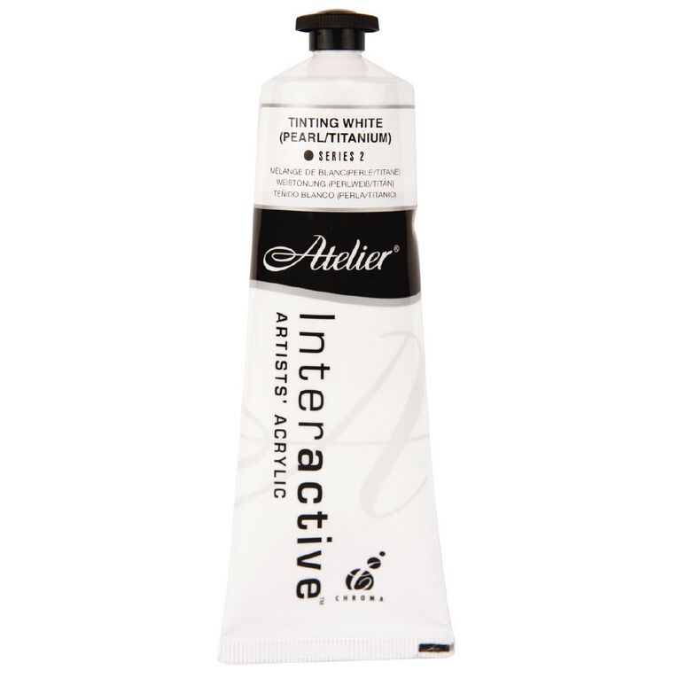 Atelier S2 Acrylic Paint Pearl Titanium Tinting 80ml, , hi-res