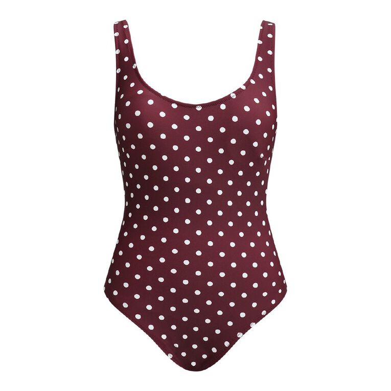 H&H Women's Padded Cup Swimsuits, Red Dark, hi-res