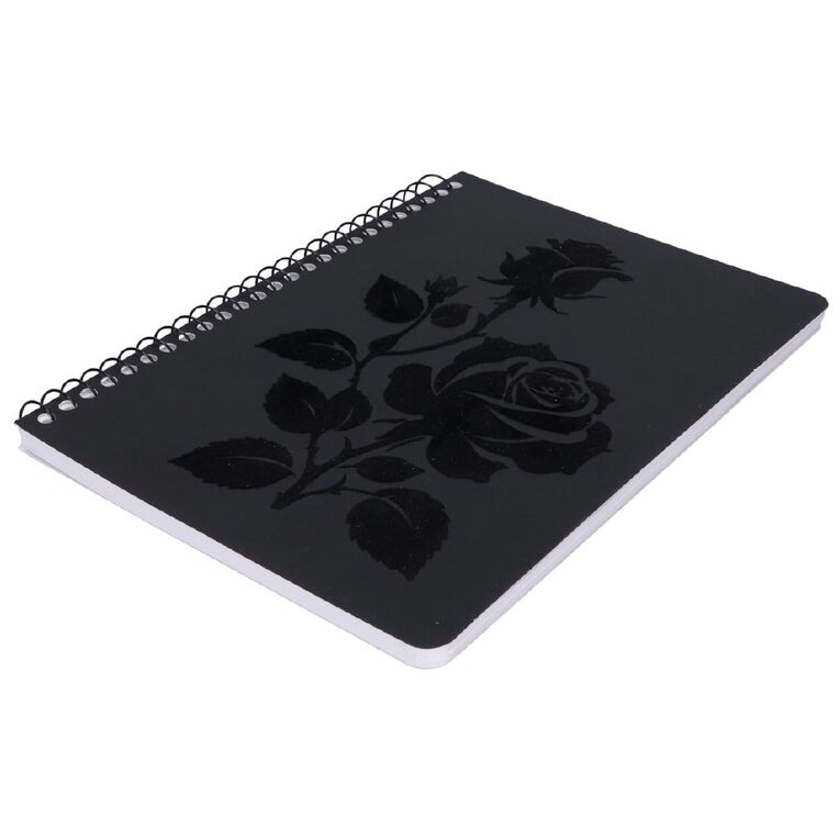 Uniti Stationery Rose A5 Notebook Black, , hi-res