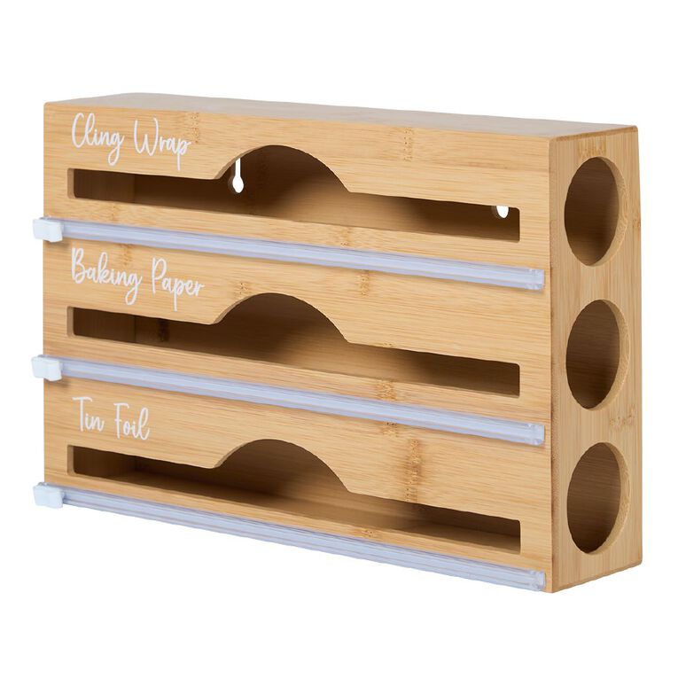 Living & Co Bamboo Food Wrap Dispenser, , hi-res