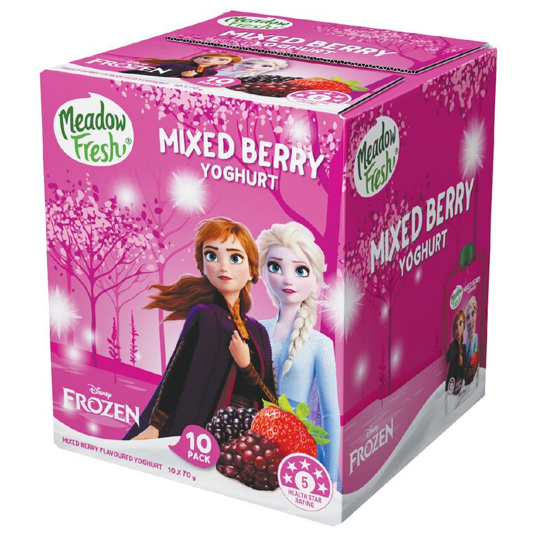 Meadow Fresh Mixed Berry Yoghurt Pouch 70g 10 Pack