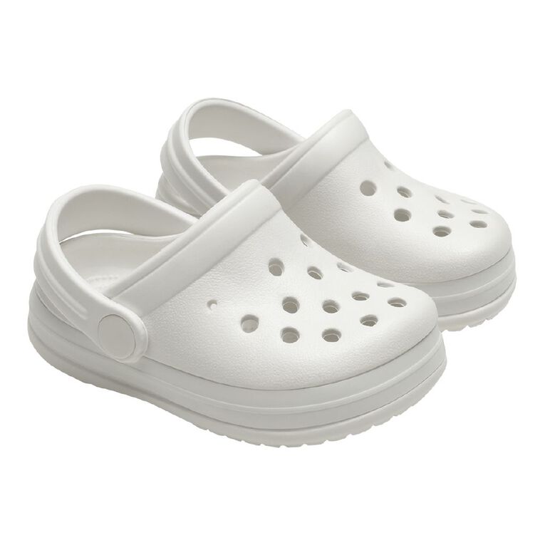 Young Original Junior Kids' Jack Frog Clog Shoes, White, hi-res