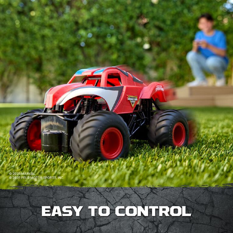 Monster Jam 1:24 Remote Control Spider Man Monster Truck, , hi-res
