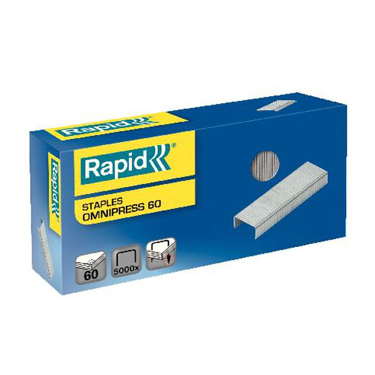 Rapid Staples Omnipress 60 Sheet 5000 Box, , hi-res