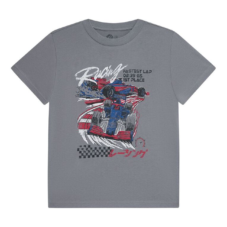 Young Original Short Sleeve Print Tee, Grey Mid, hi-res