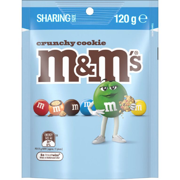 M&M's Crunchy Cookie Chocolate Pouch 120g