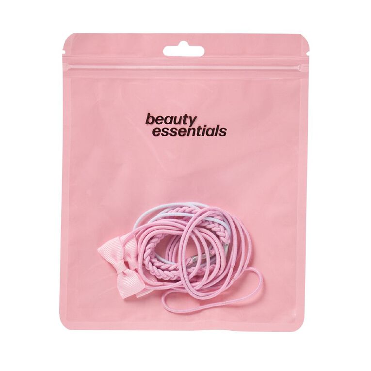 Beauty Essentials Pink Hair Ties, , hi-res