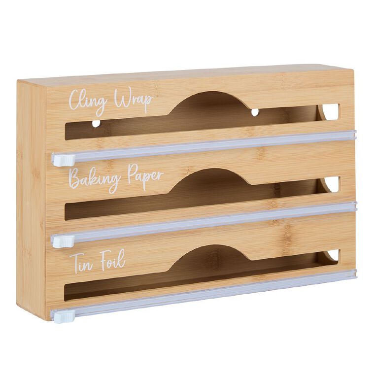Living & Co Bamboo Food Wrap Dispenser, , hi-res