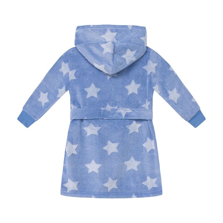 H&H Boys' Coral Fleece Robe, Blue Dark, hi-res