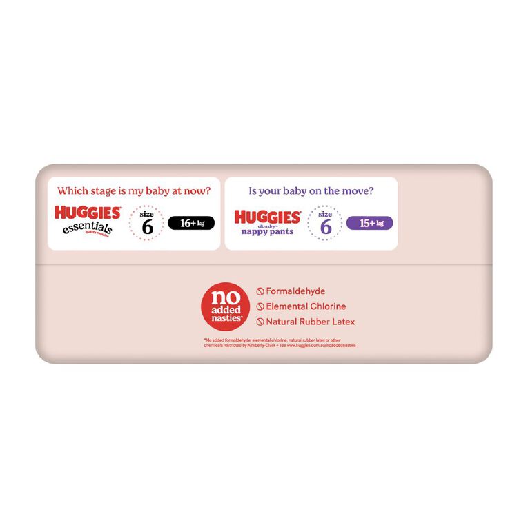 Huggies Essential Nappies Size 6 16+kg 40 Pack, , hi-res