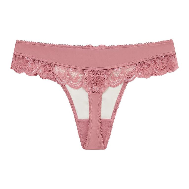 H&H Women's Florence G-string Briefs, Pink Mid, hi-res