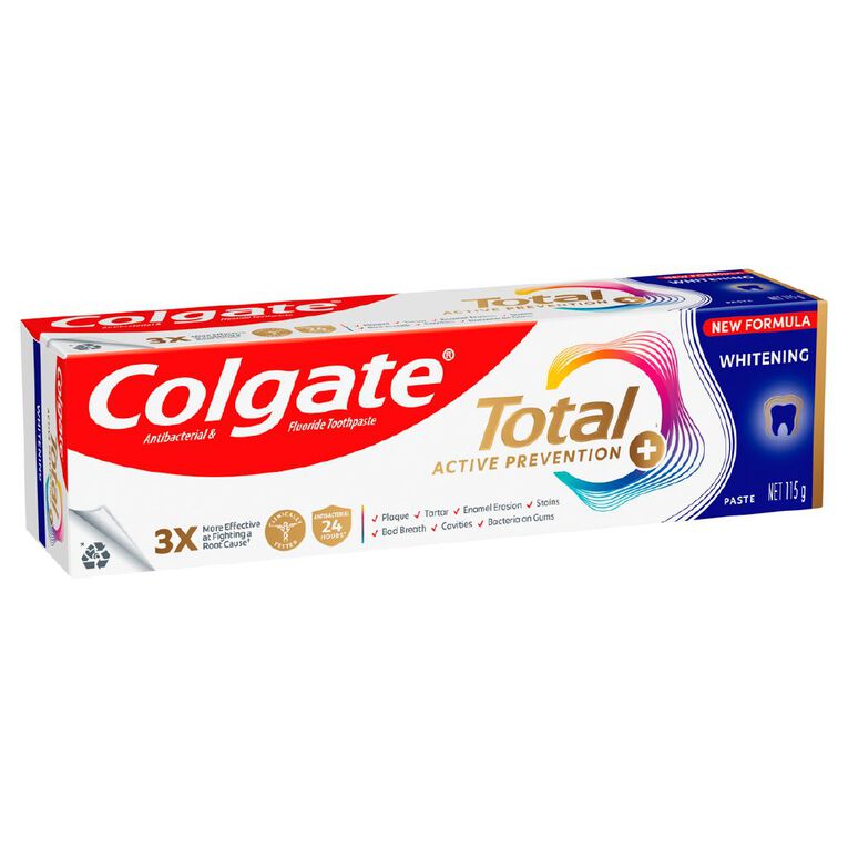 Colgate Total Advanced Whitening Antibacterial Toothpaste 115g, , hi-res