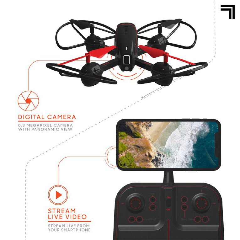 Sharper Image Drone Mach 10inch with Camera Streaming, , hi-res