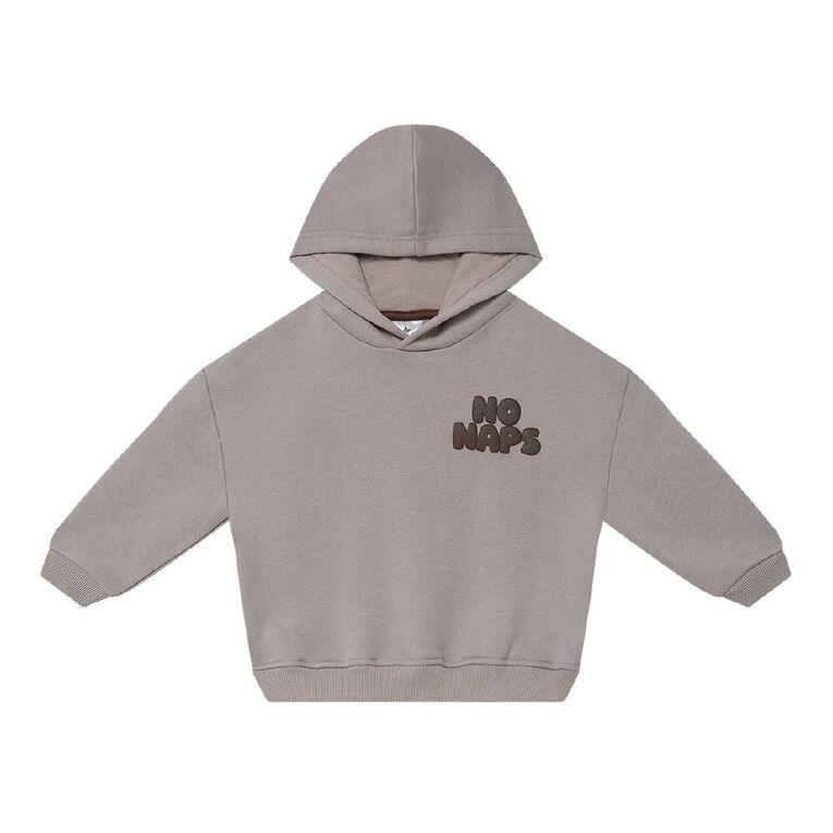 Young Original Toddler Boys' Cosy Fleece Hooddie, Brown Light, hi-res