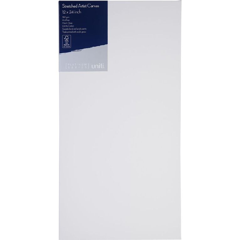 Uniti Plat Canvas 12 Inch x 24 Inch 380gsm, , hi-res
