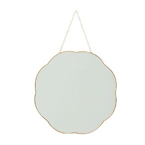 Living & Co Petal Round Hanging Mirror Gold 30cm