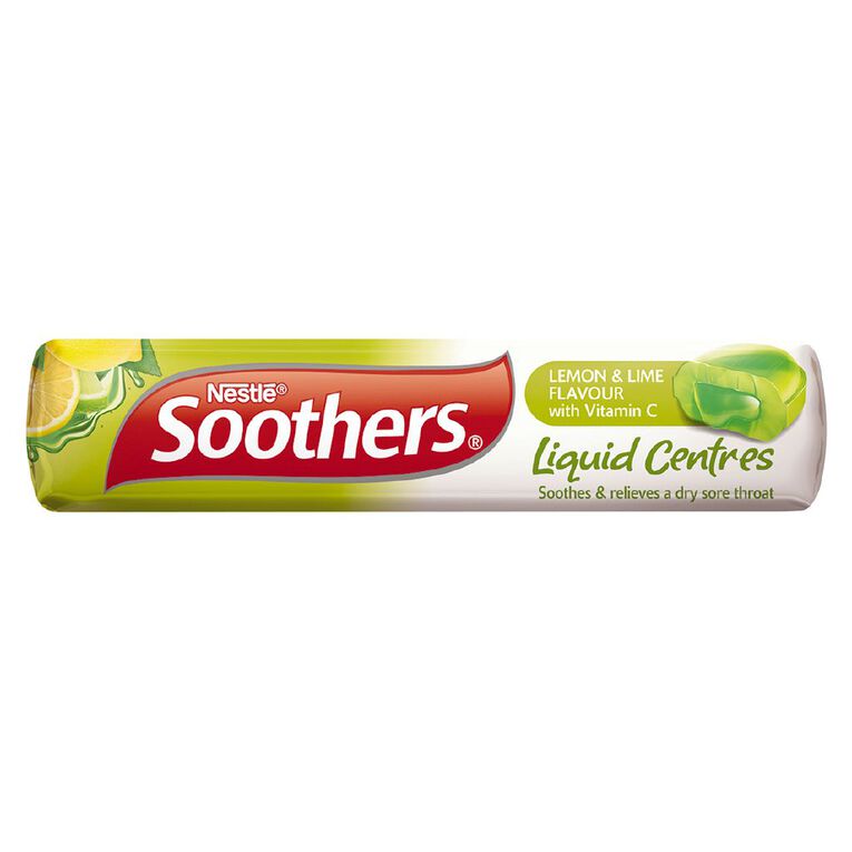 Soothers Liquid Centres Medicated Lemon Lime Lozenges 10 Pack, , hi-res
