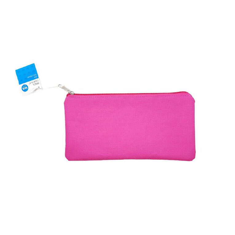WS Colour Pop Flat Pencil Case Pink, , hi-res