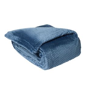 Living & Co Textured Boston Blanket Blue Queen