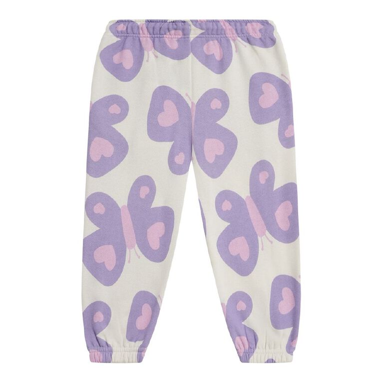 Young Original Toddler Girls' Print Trackpants, Cream, hi-res