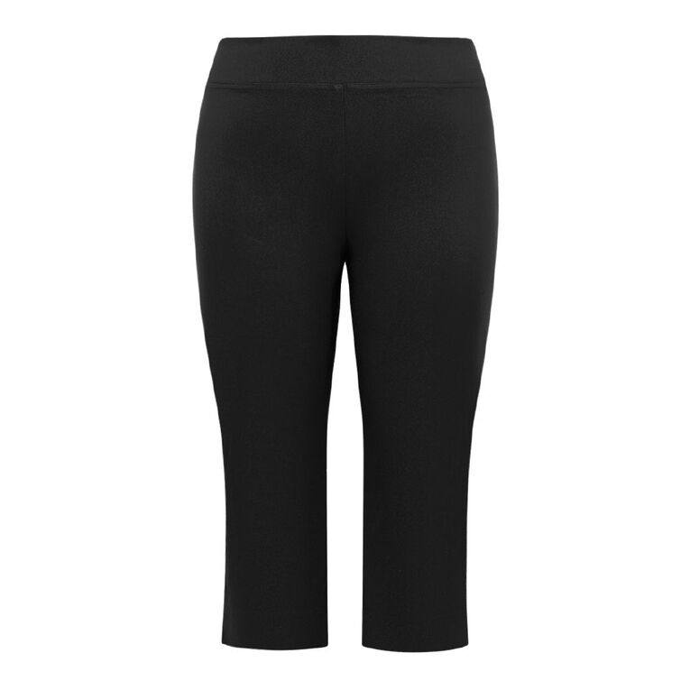 H&H Curve Women's Bengaline Crop Pants, Black, hi-res