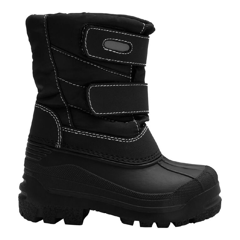 Active Intent Junior Kids' Snow Boots, Black, hi-res