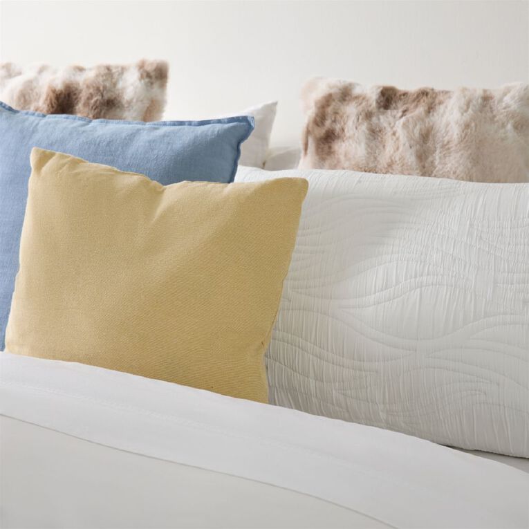 Living & Co Duvet Cover Set Matelasse Wave White King, , hi-res