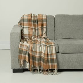 Living & Co Throw Check Multi-Coloured 127cm x 152cm