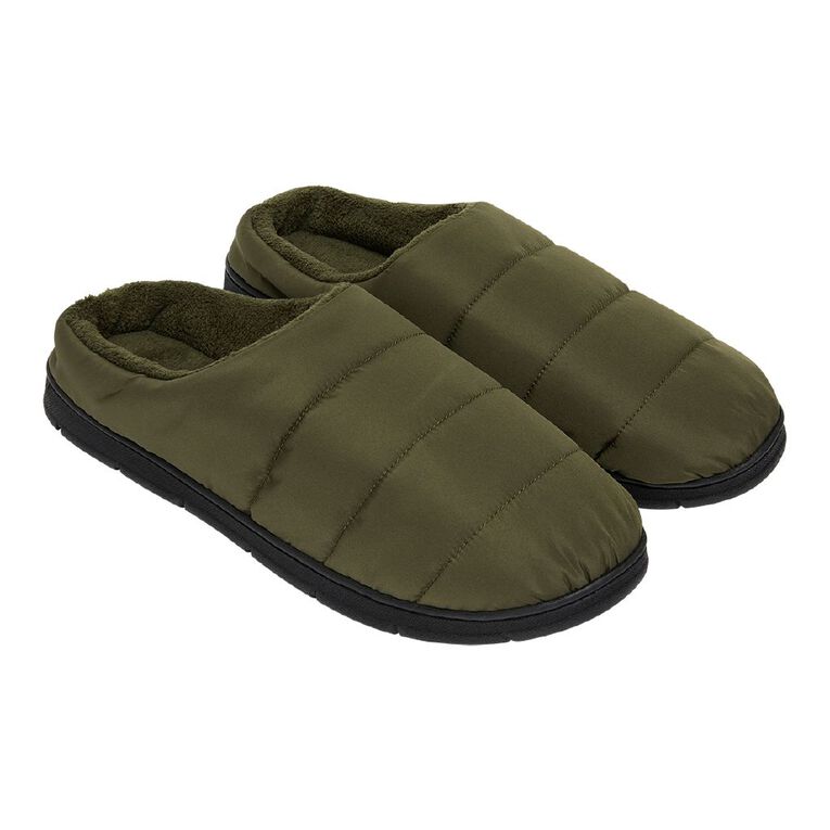 H&H Men's Eric Scuff Slippers, Khaki, hi-res
