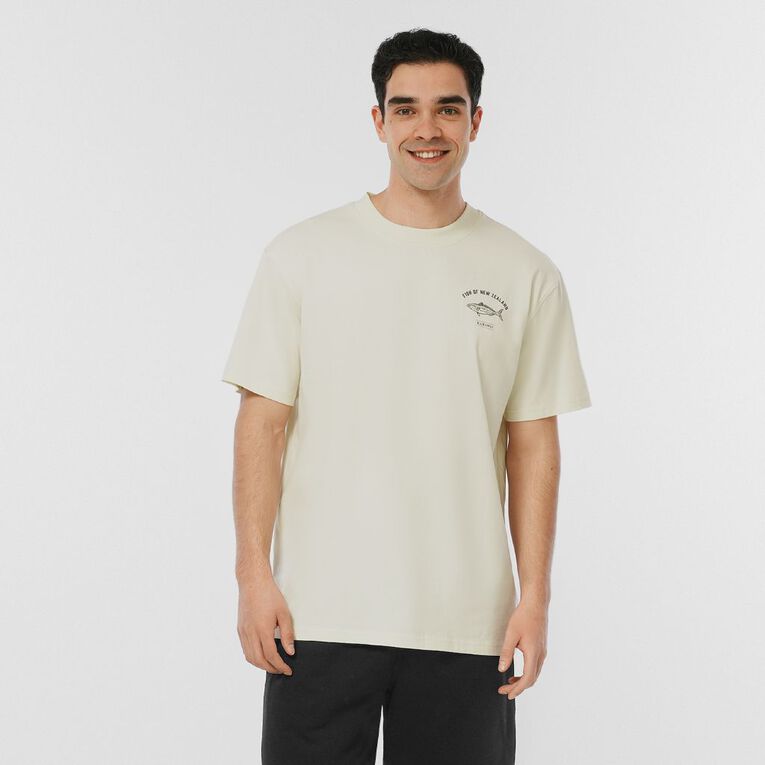 H&H Men's Relaxed Fit Graphic Tee, White, hi-res