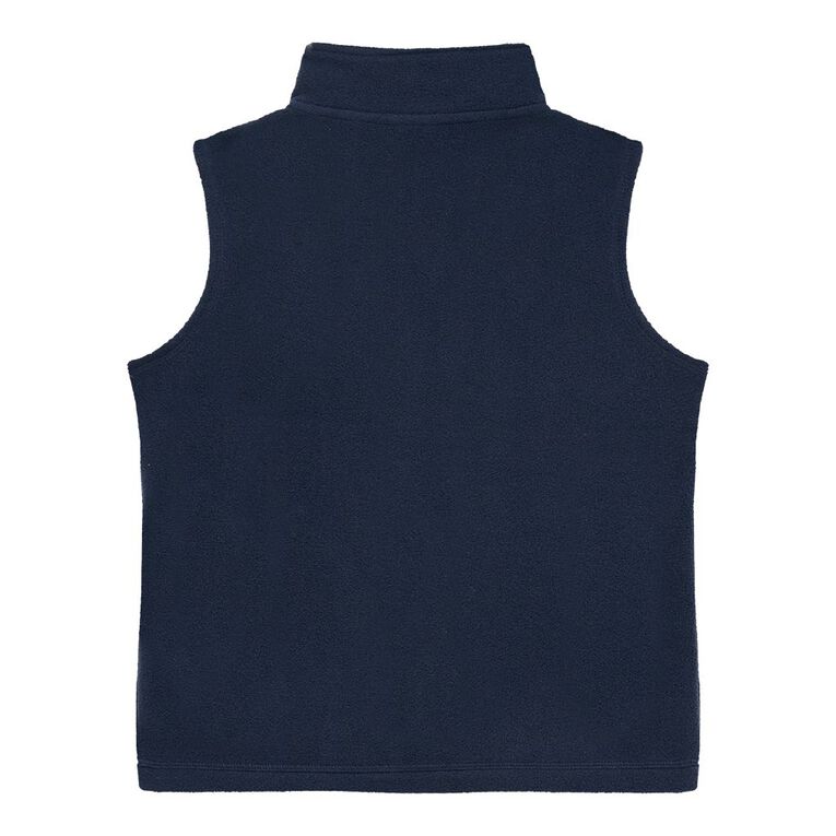 Young Original Microfibre Zip-Thru Vest, Blue Dark, hi-res