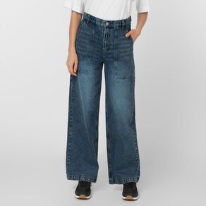 H&H Women's High Rise Straight Leg Carpenter Jeans