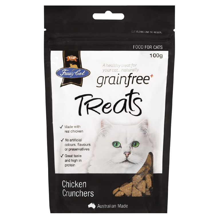 Fussy Cat Chicken Crunchers Cat Treats 100g, , hi-res