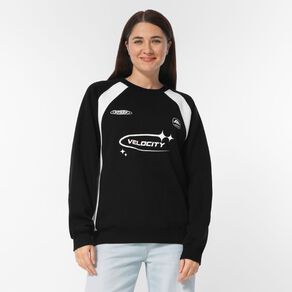 H&H Women's Raglan Sleeve Printed Crew