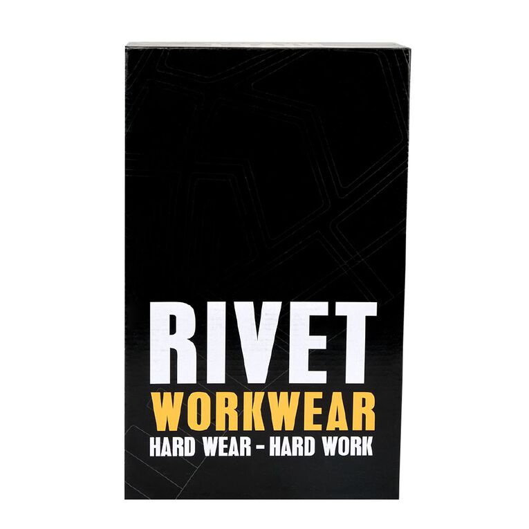 Rivet Men's Renegade Steel Toe Work Shoes, Black, hi-res