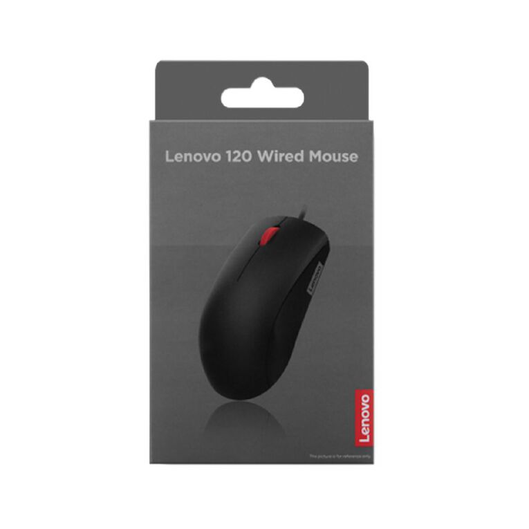 Lenovo 120 Wired Mouse Black, , hi-res