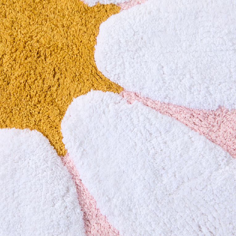 Living & Co Kids Flower Rug 90cm Multi-Coloured, , hi-res