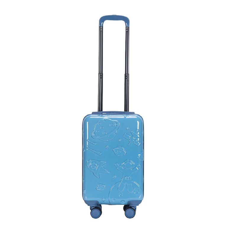 Wander Kids 52cm Embossed Suitcase Space Blue, , hi-res