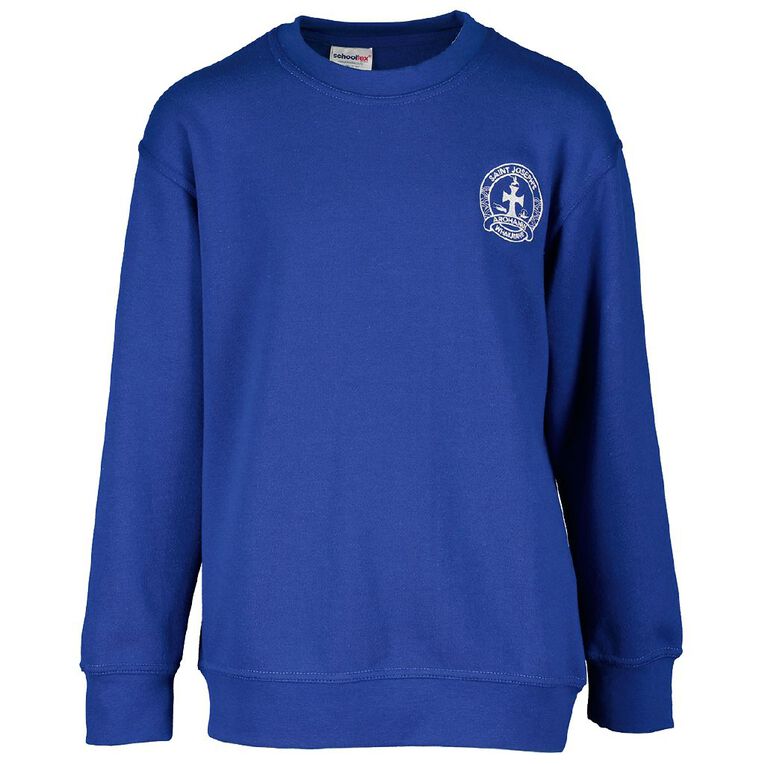 Schooltex St Joseph's Whakatane Sweatshirt with Embroidery, Royal, hi-res