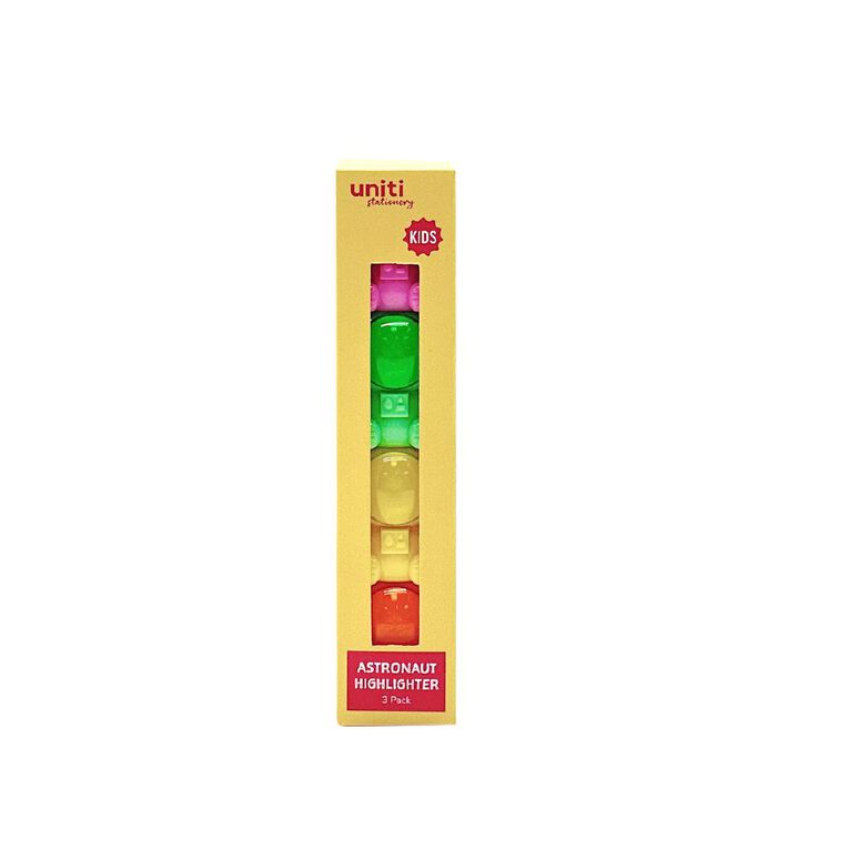 Uniti Kids Stackable Astronaut Highlighters 3 Pack, , hi-res