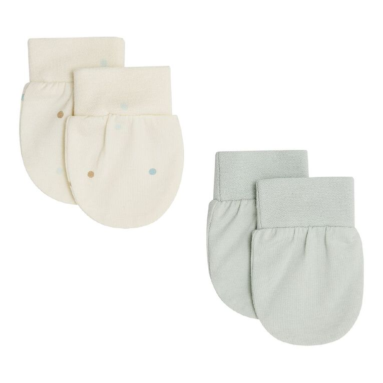 Young Original Babys' Mittens 2 Pack, Blue Light, hi-res