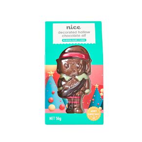 nice decorated hollow chocolate elf 1 each