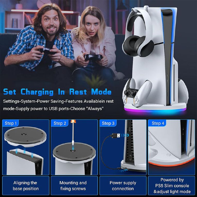Playmax PS5 Slim Charging Stand, , hi-res