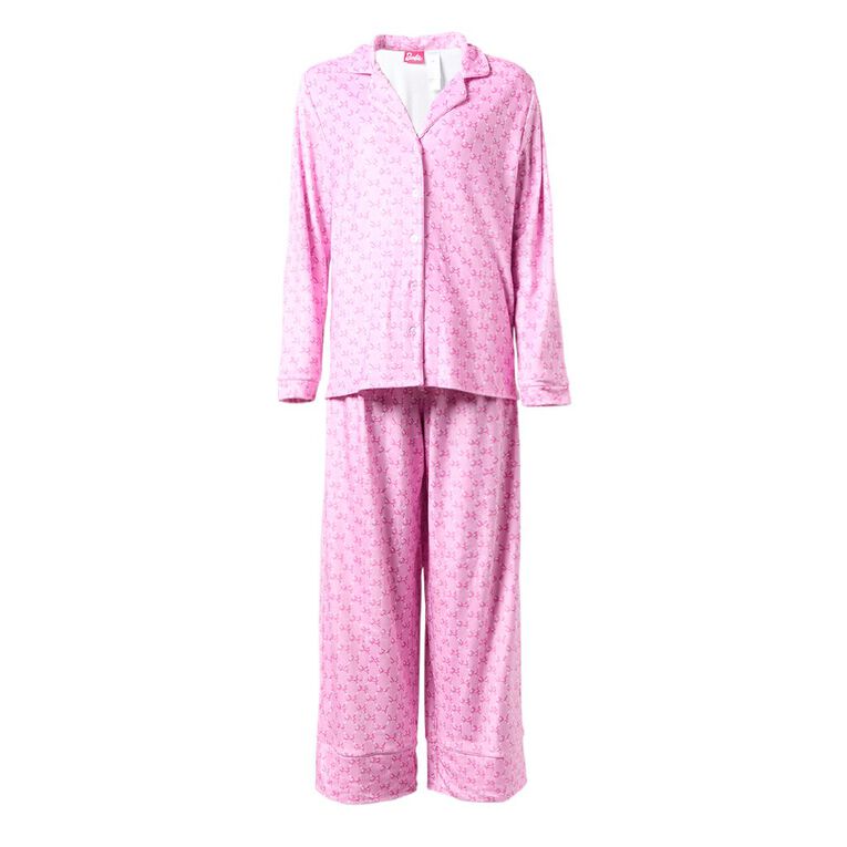 Barbie Women's Mink Pyjama Set, Pink Mid, hi-res