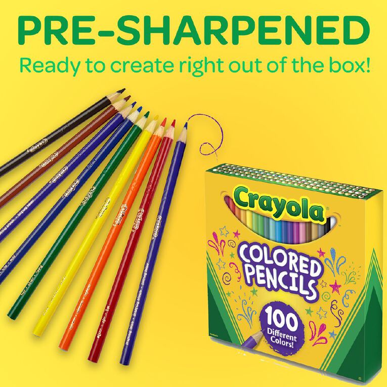 Crayola Color Pencils Full Size 100 Pack, , hi-res